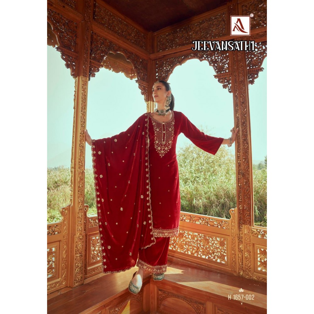 JEEVAN SATHI VELVET ALOK SUITS (Winter Collection)