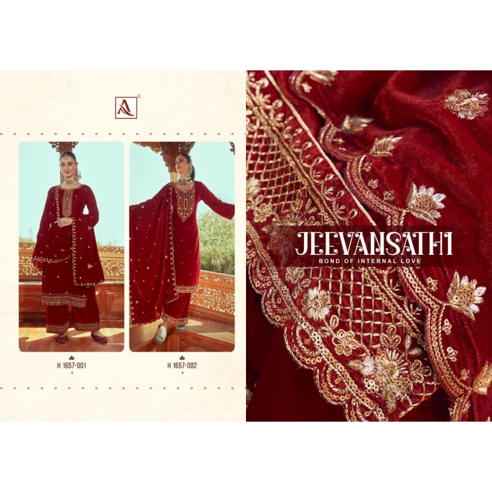 JEEVAN SATHI VELVET ALOK SUITS (Winter Collection)