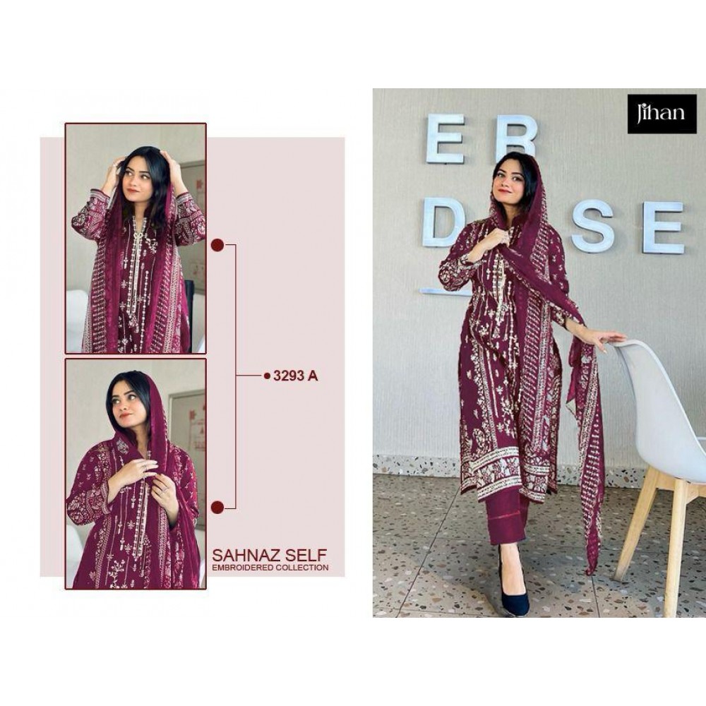 JIHAN 3293 A (Chiffon Dupatta)