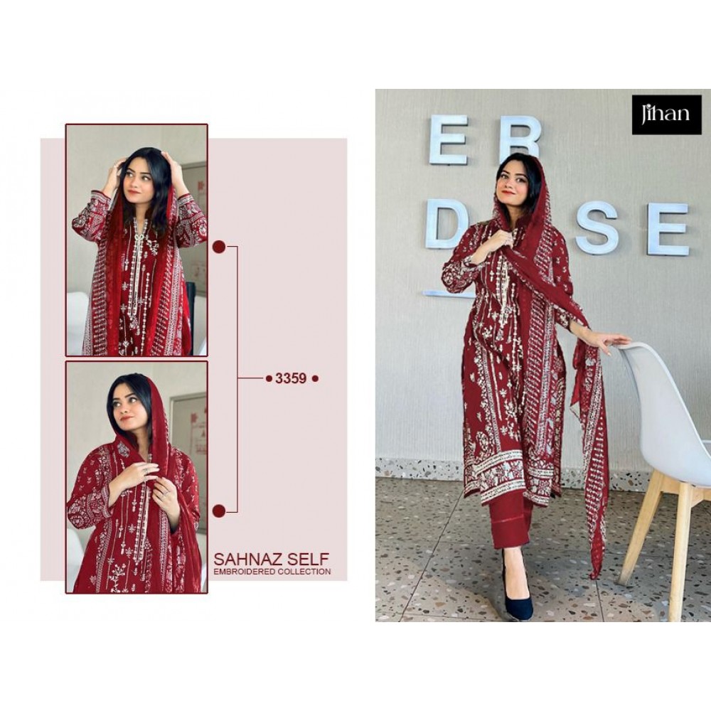 JIHAN 3359 (Cotton Dupatta)