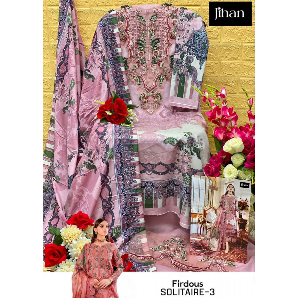 JIHAN FIRDOUS SOLITAIRE 3 NX 3219 (Chiffon Dupatta)