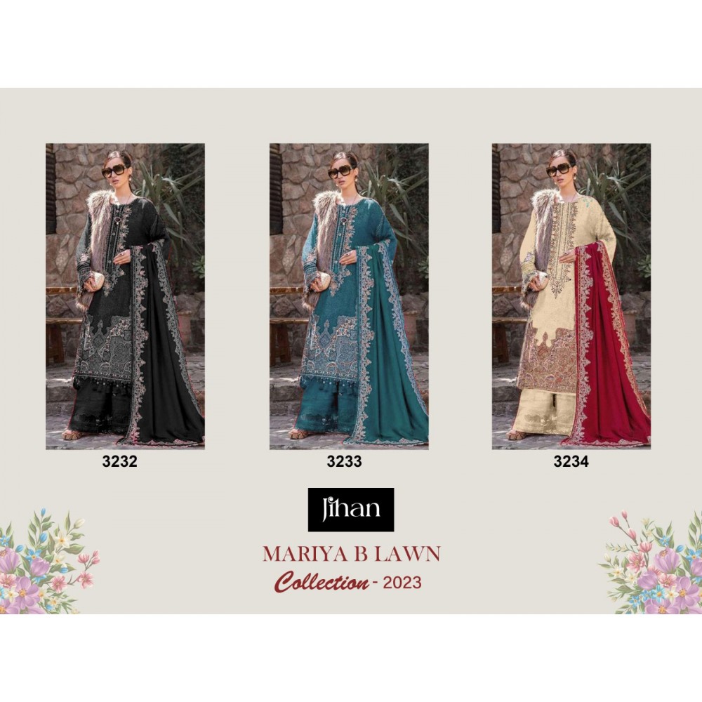 JIHAN MARIA B 3232-3233-3234( (Cotton Dupatta)