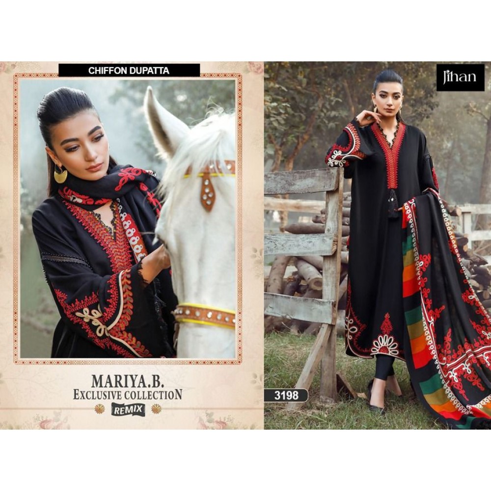 JIHAN MARIA B EXCLUSIVE COLLECTION REMIX 3198 (Cotton Dupatta)