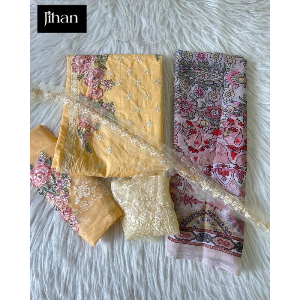 JIHAN OMBRE EMBROIDERED 3214-18 (Cotton Dupatta)