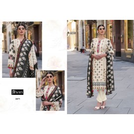 JIHAN PRESET BIN SAEED B/W LAWN COLLECTION VOL 1 (Cotton Dupatta)