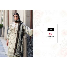 JIHAN PRESET BIN SAEED B/W LAWN COLLECTION VOL 1 (Cotton Dupatta)