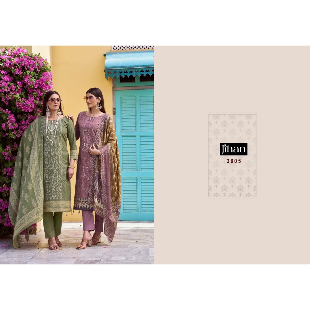 JIHAN PRESET BIN SAEED LAWN COLLECTION VOL 17 (Cotton Dupatta)