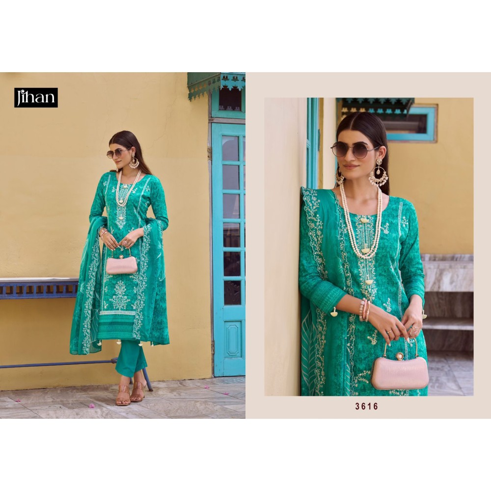 JIHAN PRESET BIN SAEED LAWN COLLECTION VOL 17 (Cotton Dupatta)