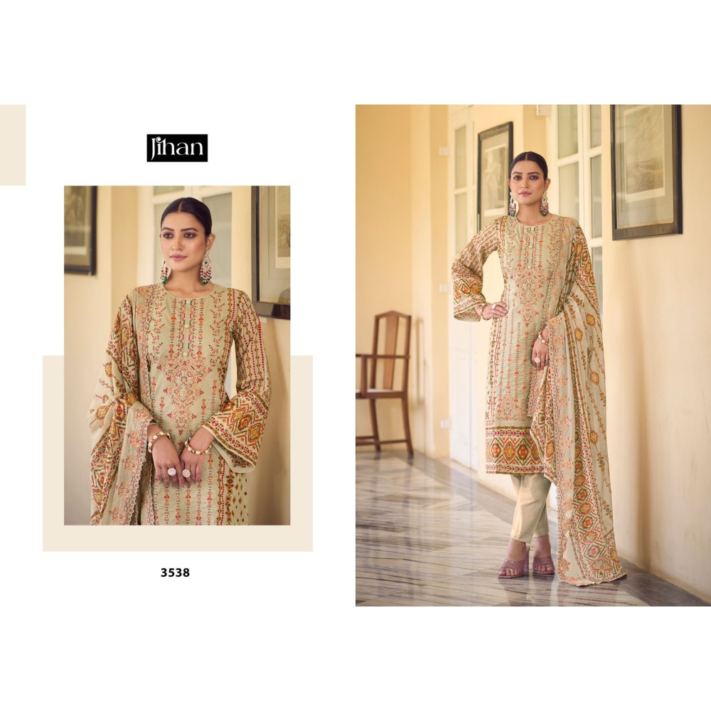 JIHAN PRESET BIN SAEED LAWN COLLECTION VOL 3 REMIX (Cotton Dupatta)