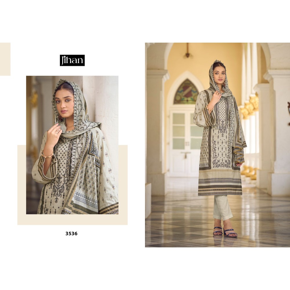 JIHAN PRESET BIN SAEED LAWN COLLECTION VOL 3 REMIX (Cotton Dupatta)