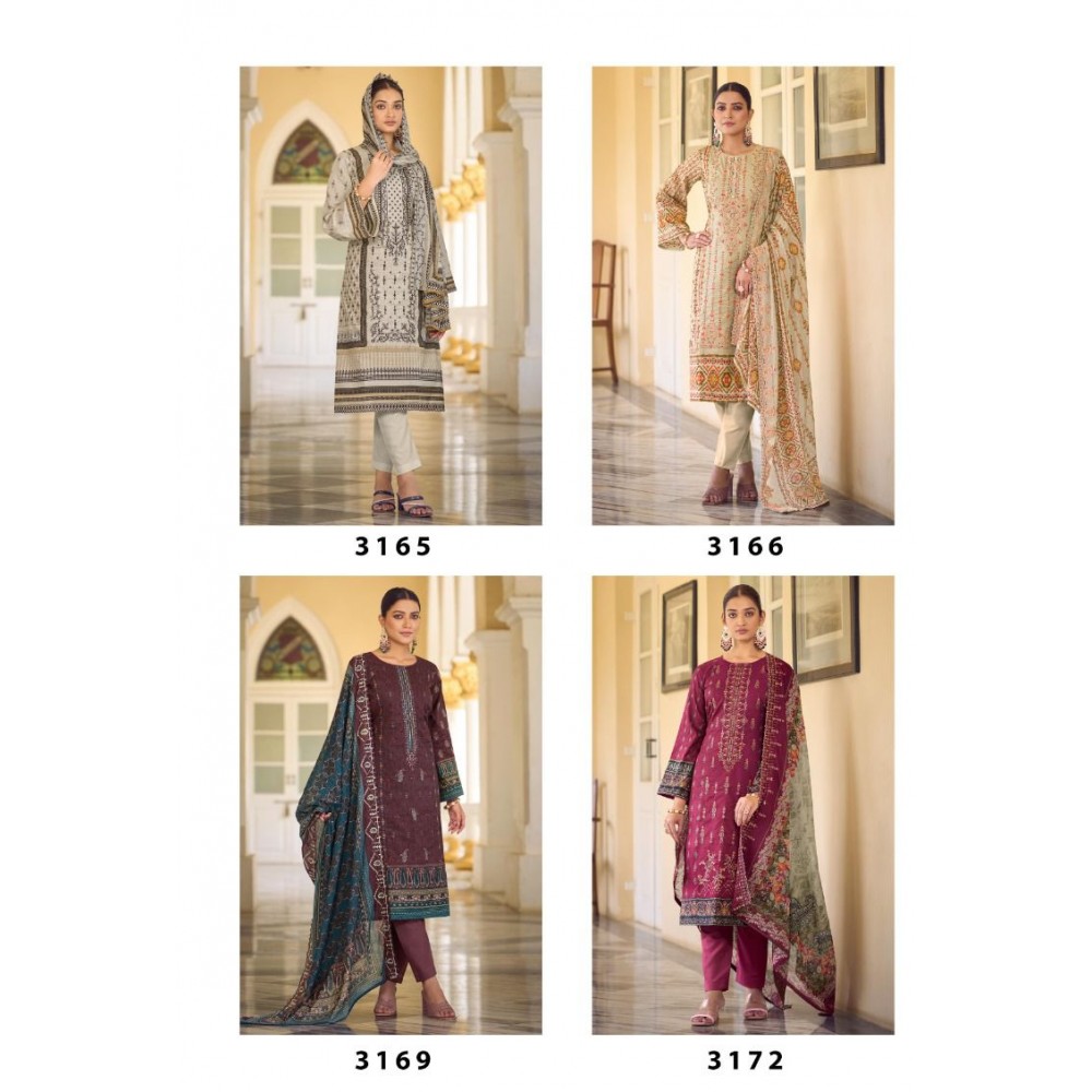 JIHAN PRESET BIN SAEED LAWN COLLECTION VOL 3 (Cotton Dupatta)