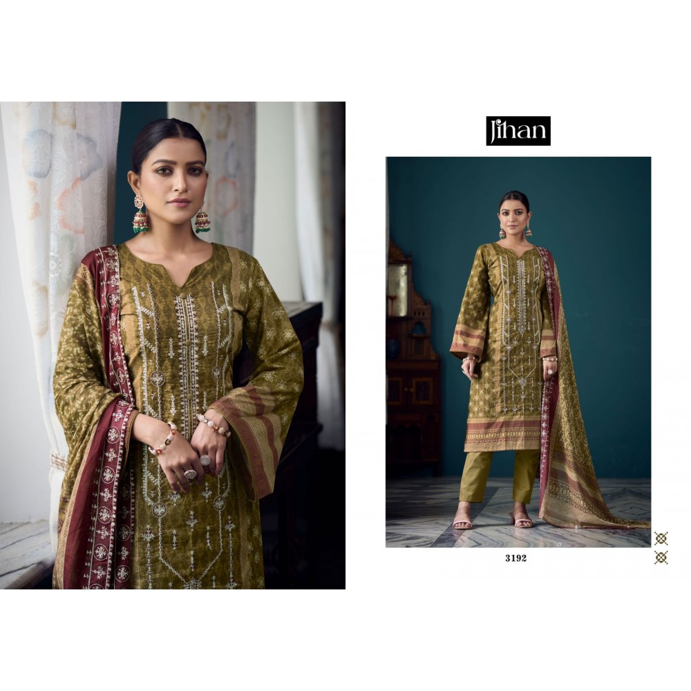 JIHAN PRESET BIN SAEED LAWN COLLECTION VOL 8 (Cotton Dupatta)