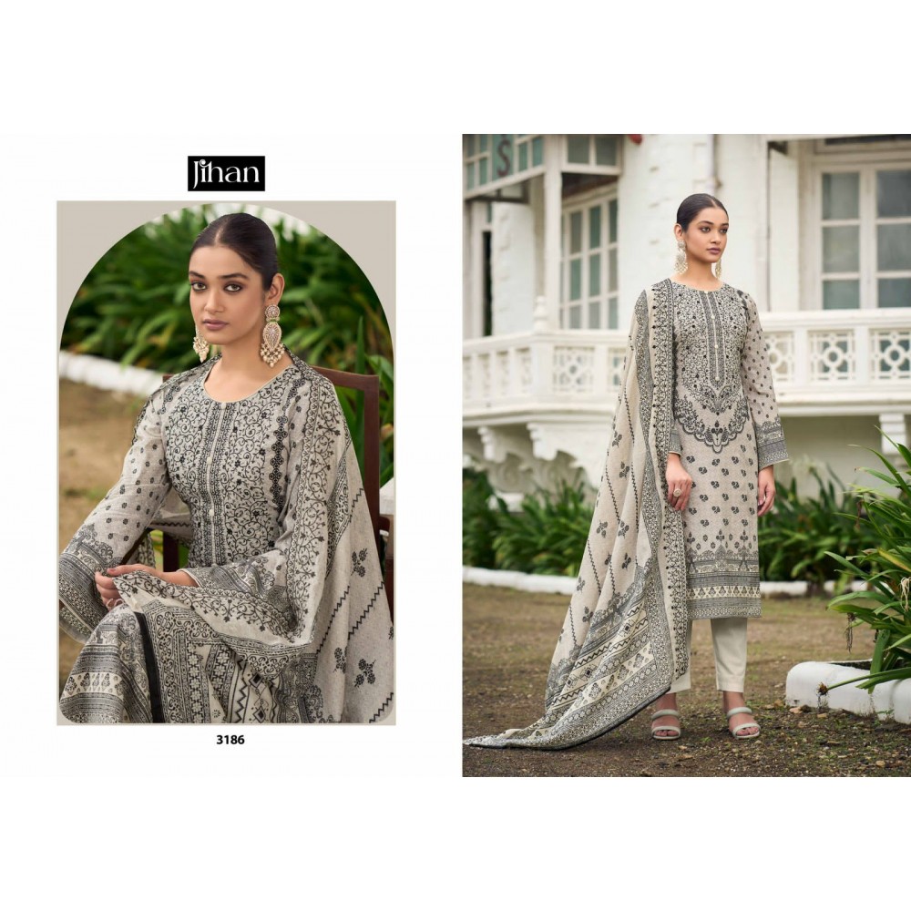 JIHAN PRESET BIN SAEED REMIX LAWN COLLECTION (Cotton Dupatta)