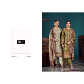 BIN SAEED REMIX VOL 2 JIHAN LAWN COLLECTION (Cotton Dupatta)