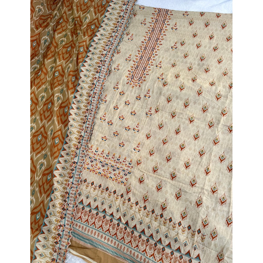JIHAN PRESET CRAFTED 2 ELEGANCE LAWN COLLECTION (Cotton Dupatta)