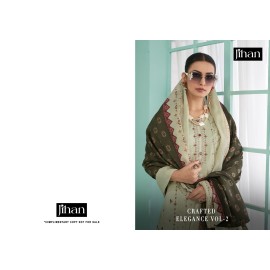 JIHAN PRESET CRAFTED 2 ELEGANCE LAWN COLLECTION (Chiffon Dupatta)