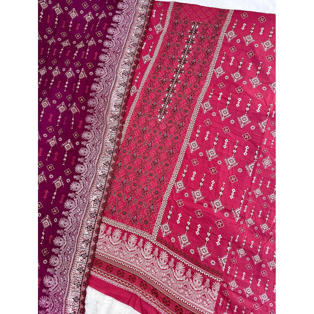 JIHAN PRESET CRAFTED 2 ELEGANCE LAWN COLLECTION (Cotton Dupatta)