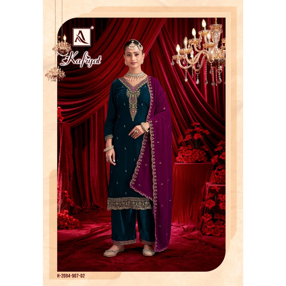 KAFIYAT VELVET ALOK SUITS (Winter Collection)