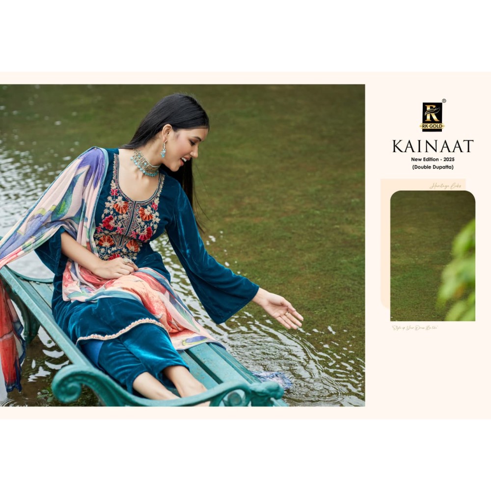 KAINAAT VELVET RK GOLD (Winter Collection)