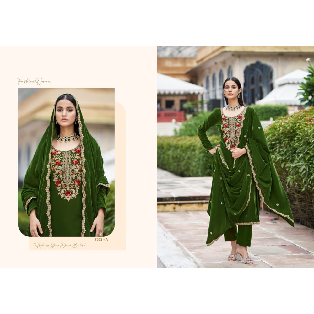 KAINAAT VELVET RK GOLD (Winter Collection)