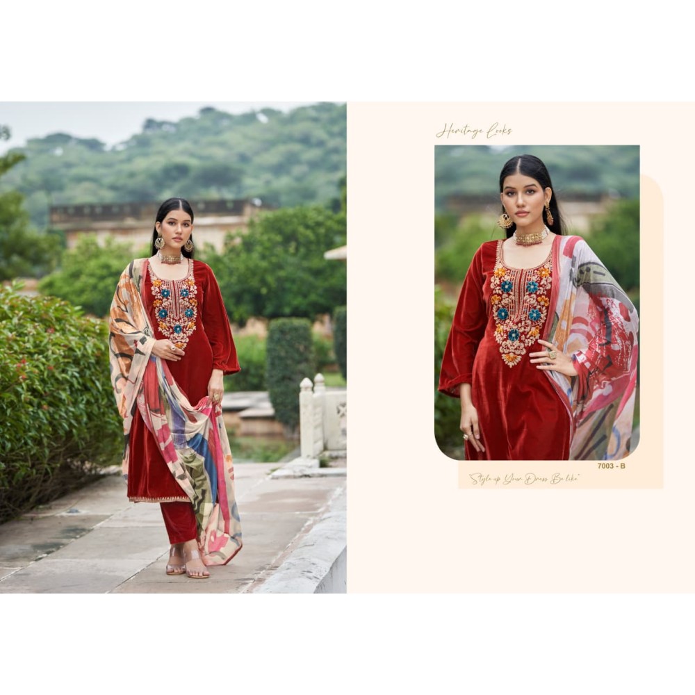 KAINAAT VELVET RK GOLD (Winter Collection)