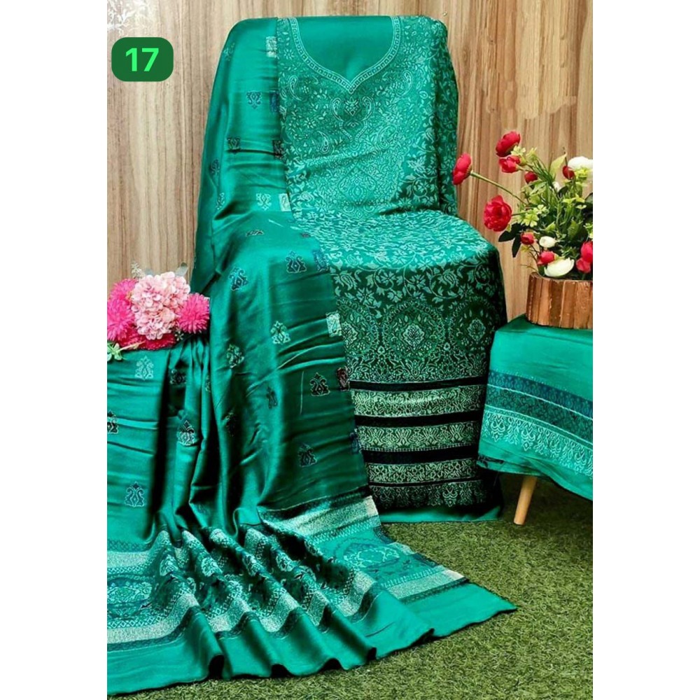 KASIDA ZARI DARK GREEN 17 (Winter Collection)