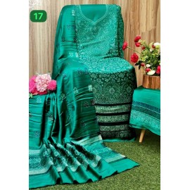 KASIDA ZARI DARK GREEN 17 (Winter Collection)