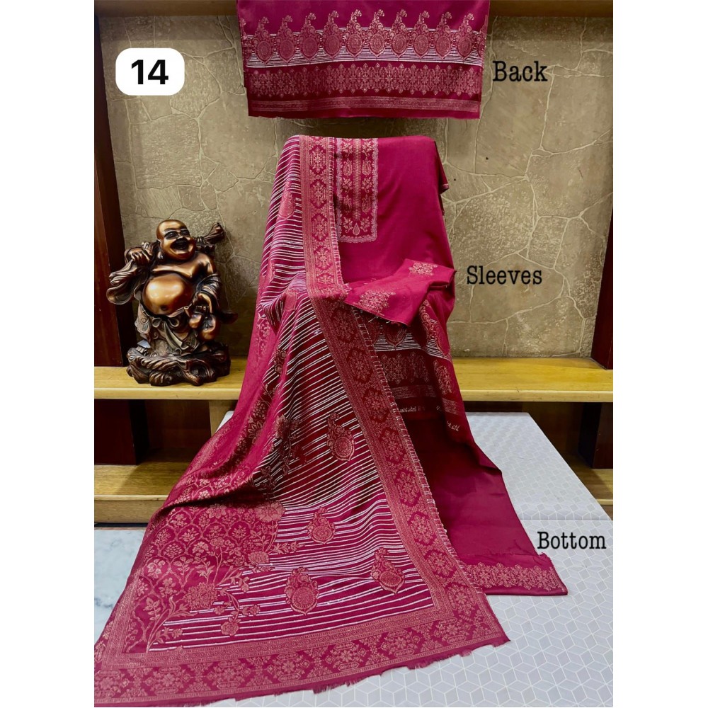 KASIDA ZARI MAROON 14 (Winter Collection)