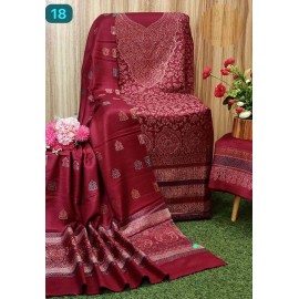 KASIDA ZARI MAROON 18 (Winter Collection)