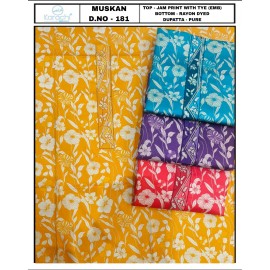 KESAR MUSKAN 181 (Pure Dupatta)