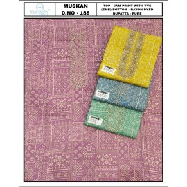 KESAR MUSKAN 188 (Pure Dupatta)