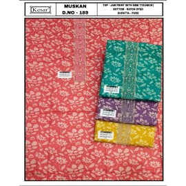 KESAR MUSKAN 189 (Pure Dupatta)