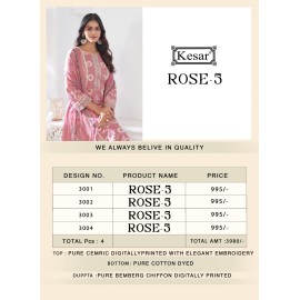 KESAR ROSE 5 (Pure Dupatta)