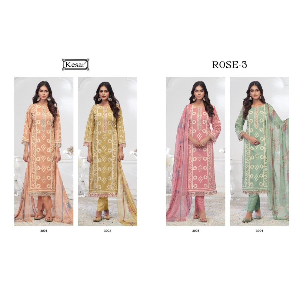 KESAR ROSE 5 (Pure Dupatta)