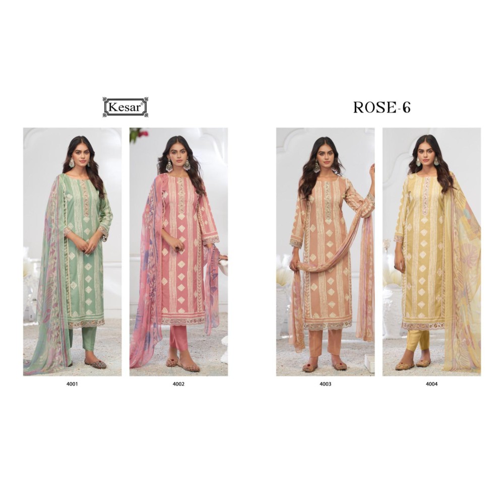 KESAR ROSE 6 (Pure Dupatta)