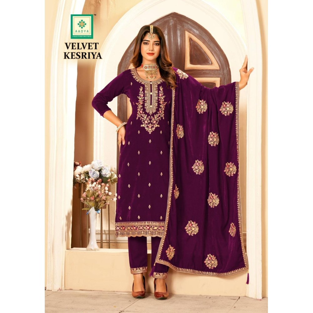 KESARIYA VELVET AADYA  (Winter Collection)