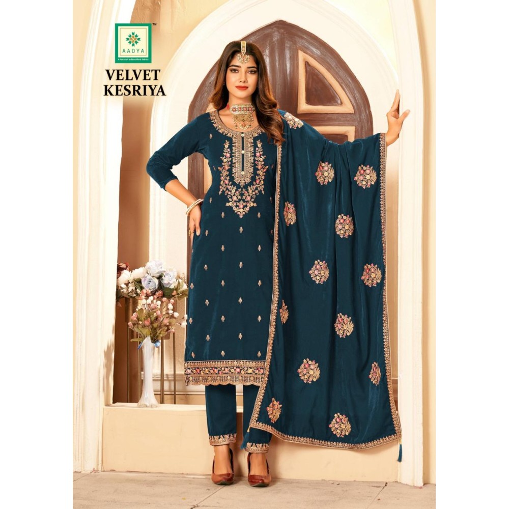 KESARIYA VELVET AADYA  (Winter Collection)