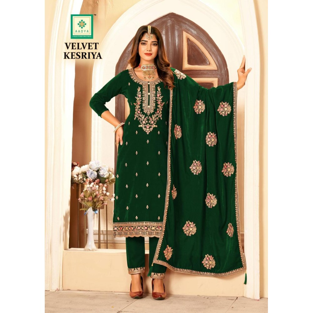 KESARIYA VELVET AADYA  (Winter Collection)