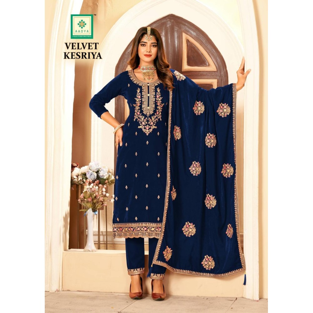 KESARIYA VELVET AADYA  (Winter Collection)