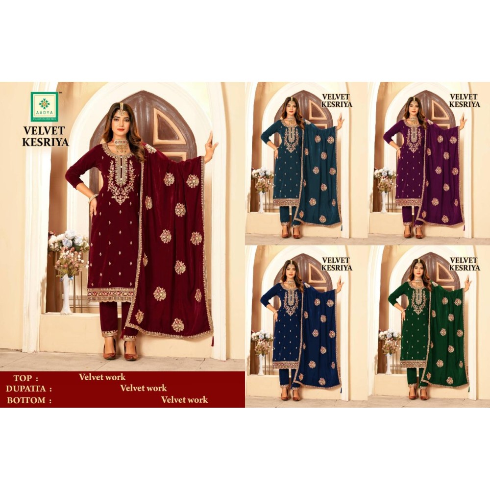 KESARIYA VELVET AADYA  (Winter Collection)