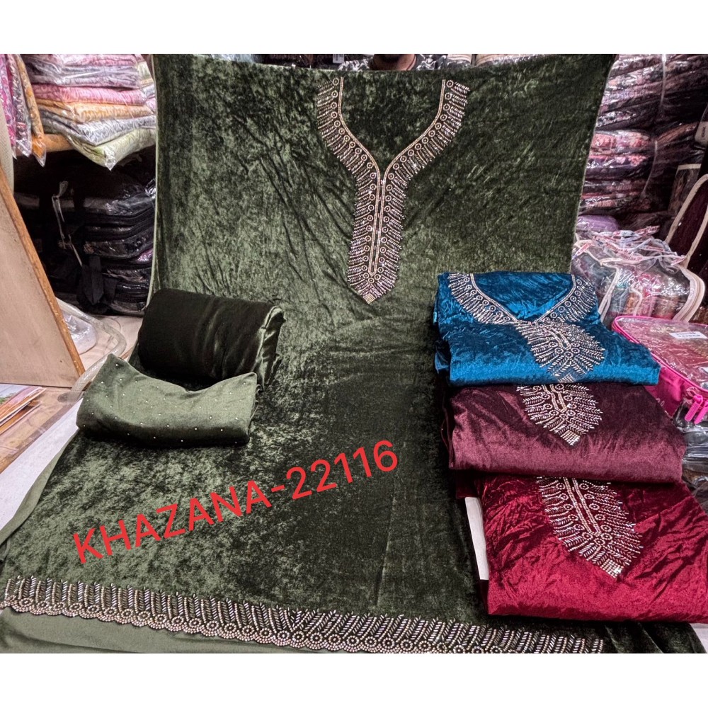 KHAZANA 22116 VELVET  (Winter Collection) KHAZANA 22116 VELVET  (Winter Collection)
