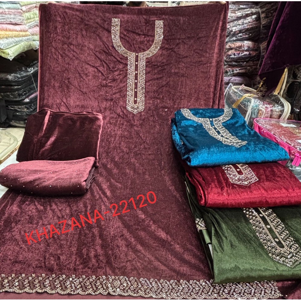 KHAZANA 22120 VELVET  (Winter Collection) KHAZANA 22120 VELVET  (Winter Collection)