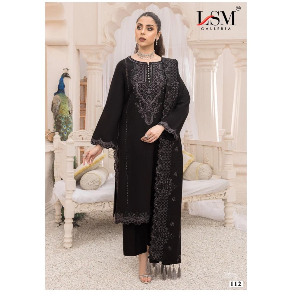LSM GALLERIA BLACK WHITE LUXURY HEAVY LAWN COLLECTION