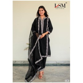 LSM GALLERIA BLACK WHITE LUXURY HEAVY LAWN COLLECTION