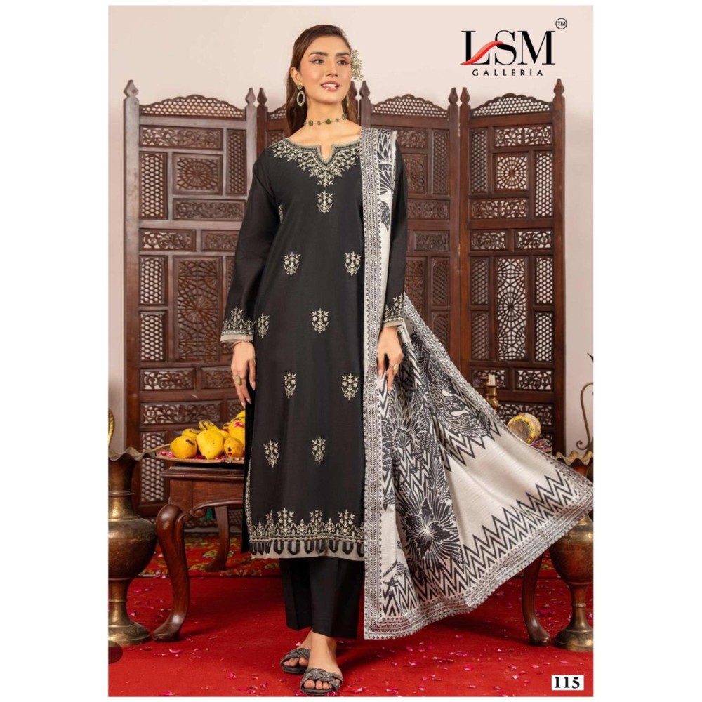 LSM GALLERIA BLACK WHITE LUXURY HEAVY LAWN COLLECTION