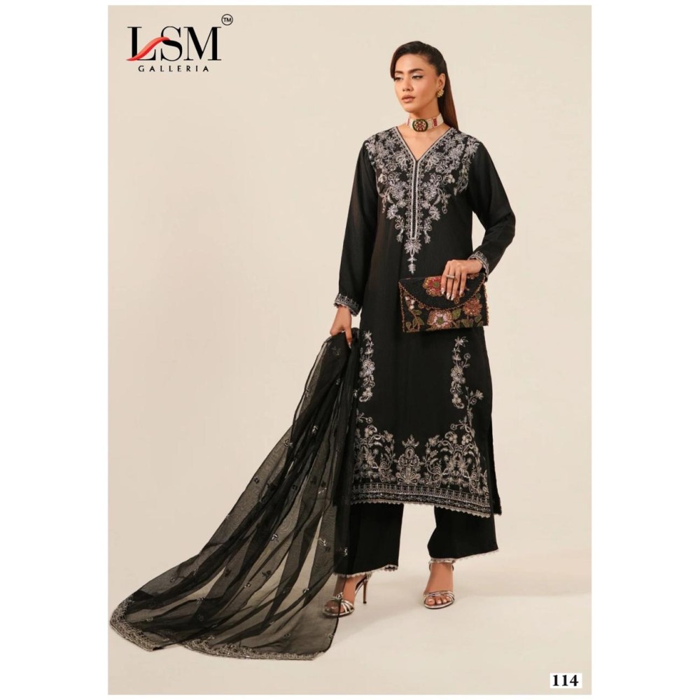LSM GALLERIA BLACK WHITE LUXURY HEAVY LAWN COLLECTION