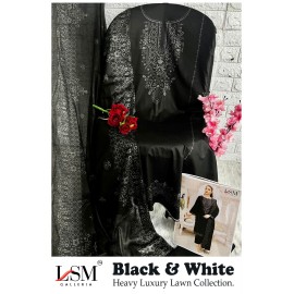 LSM GALLERIA BLACK WHITE LUXURY HEAVY LAWN COLLECTION