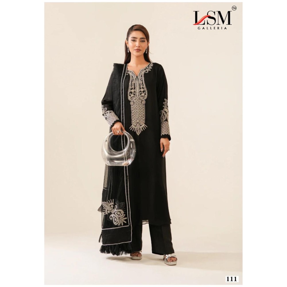 LSM GALLERIA BLACK WHITE LUXURY HEAVY LAWN COLLECTION