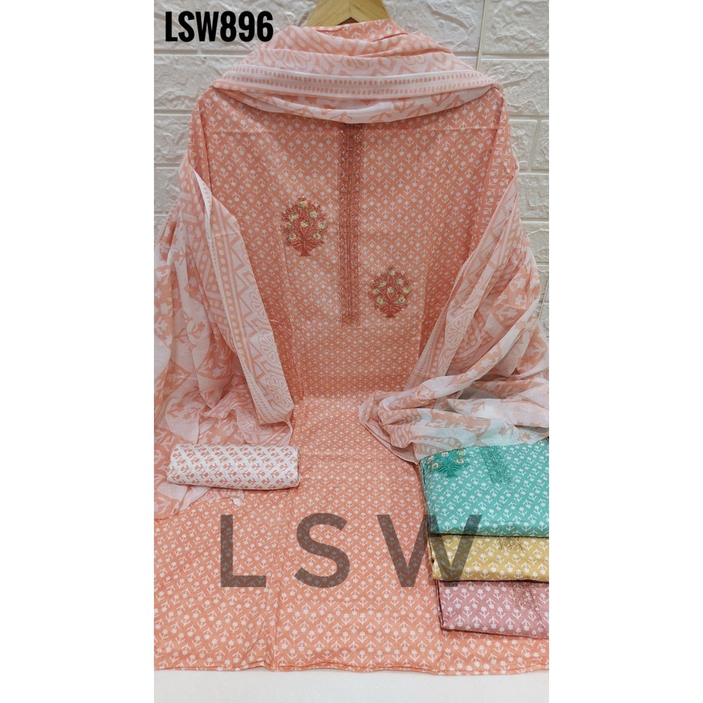 LSW 896 ANERI (Cotton Dupatta)