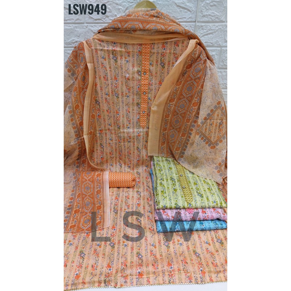 LSW 949 BARIKA (Cotton Dupatta)